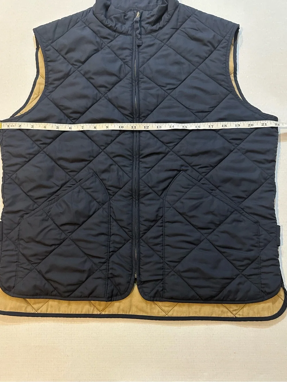 J.Crew Quilted Navy Vest Men’s Medium